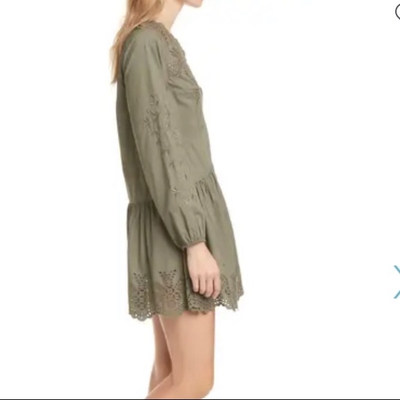 La Vie Embroidery Detail Long Sleeve Minidress - Picture 2 of 6